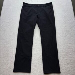 QOR Mens Performance Stretch Pants Size 38 Dark Blue Technical Commuter Trousers
